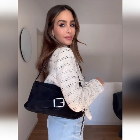 Zara Textured Tweed Blazer Size S - Picture 9 of 16